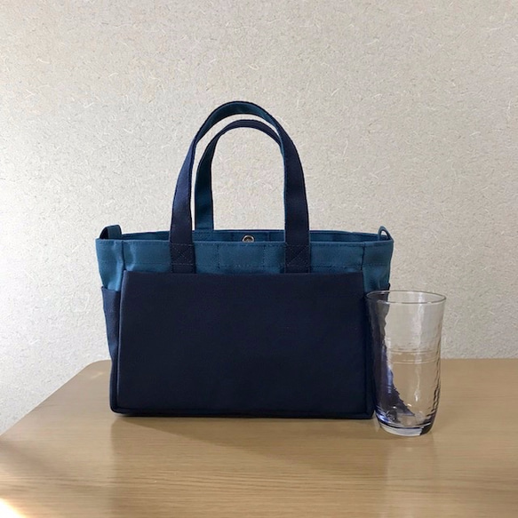 訂購T“Box Tote”迷你尺寸“Phallus×Navy”帆布手提袋Kurashiki帆布No. 8【訂購生產】 第1張的照片