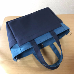 訂購T“Box Tote”迷你尺寸“Phallus×Navy”帆布手提袋Kurashiki帆布No. 8【訂購生產】 第8張的照片