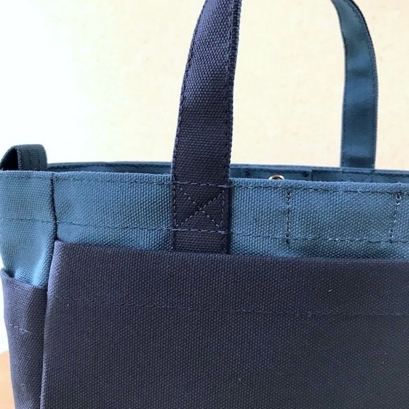 訂購T“Box Tote”迷你尺寸“Phallus×Navy”帆布手提袋Kurashiki帆布No. 8【訂購生產】 第9張的照片