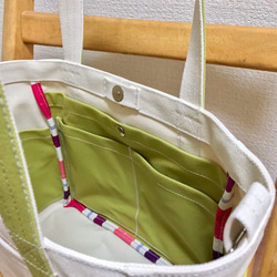 “口袋手提包”中號“Generated×Eva Green”帆布布手提袋Kurashiki Canvas No. 8 [按訂單生 第5張的照片