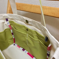 “口袋手提包”中號“Generated×Eva Green”帆布布手提袋Kurashiki Canvas No. 8 [按訂單生 第6張的照片