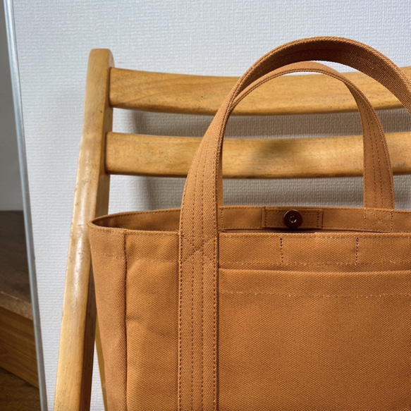 “Light Box Tote”小號“Canyon Brown”/帆布手提包/倉敷帆布8號【定做】 第9張的照片