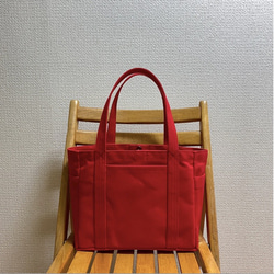 “混合手提袋”中號“紅色”帆布手提袋倉敷帆布8號[定做] 第1張的照片