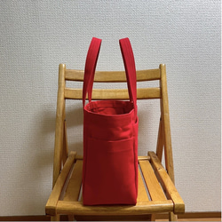 “混合手提袋”中號“紅色”帆布手提袋倉敷帆布8號[定做] 第4張的照片