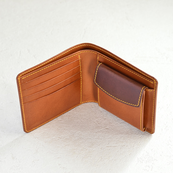 二つ折り財布（パターンオーダー）　イタリアンレザー 1枚目の画像