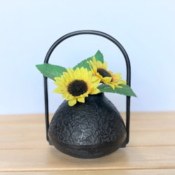 手付き花器 肌 南部鉄器 一輪挿し・花瓶・花器 水沢鋳物工業協同組合