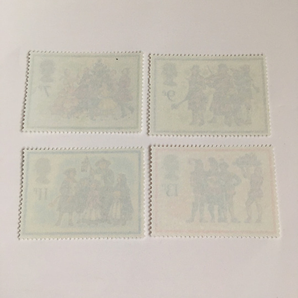 イギリス  クリスマスの切手4枚セット 2枚目の画像