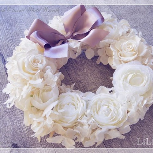 フレンチリース フレンチクラシックリース♡ リース Lilia 通販 1591107｜Creema(クリーマ)