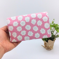 ミニ財布❇花柄&デニム（ピンク） 8枚目の画像