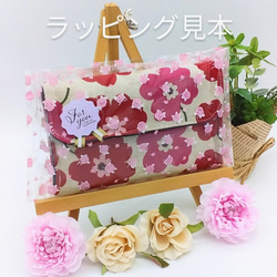 ミニ財布❇花柄&デニム（ピンク） 9枚目の画像