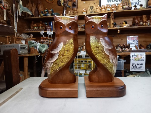 ふくろうのブックエンド　プレゼント　記念品に最適