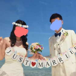 ★1番人気★＊ウェディング　ガーランドA＊JUSTMARRIED＊お花　前撮り　ウエディングアイテム 5枚目の画像