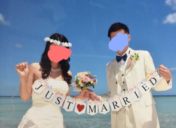 ★1番人気★＊ウェディング　ガーランドA＊JUSTMARRIED＊お花　前撮り　ウエディングアイテム 5枚目の画像