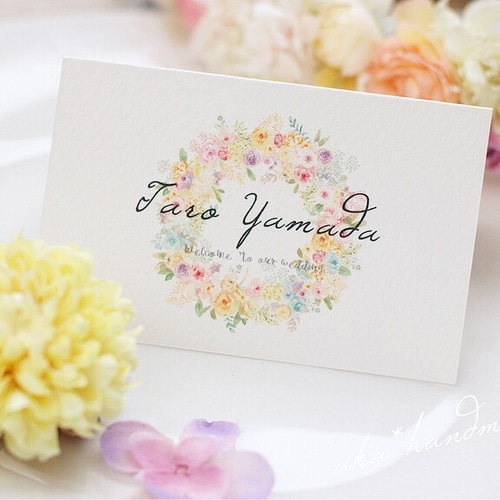 値下げ！♡結婚式♡席札♡オーダー受付中♡毛糸‪♡モチーフ編み 