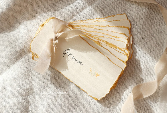 ハンドメイドペーパー＊席札　ウェディング　結婚式 5枚目の画像