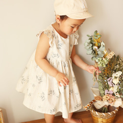 【匿名配送】半袖花柄ワンピース　110 ZARA 花柄ワンピース 110 フラワー 総柄 レトロ 韓国 子ども服