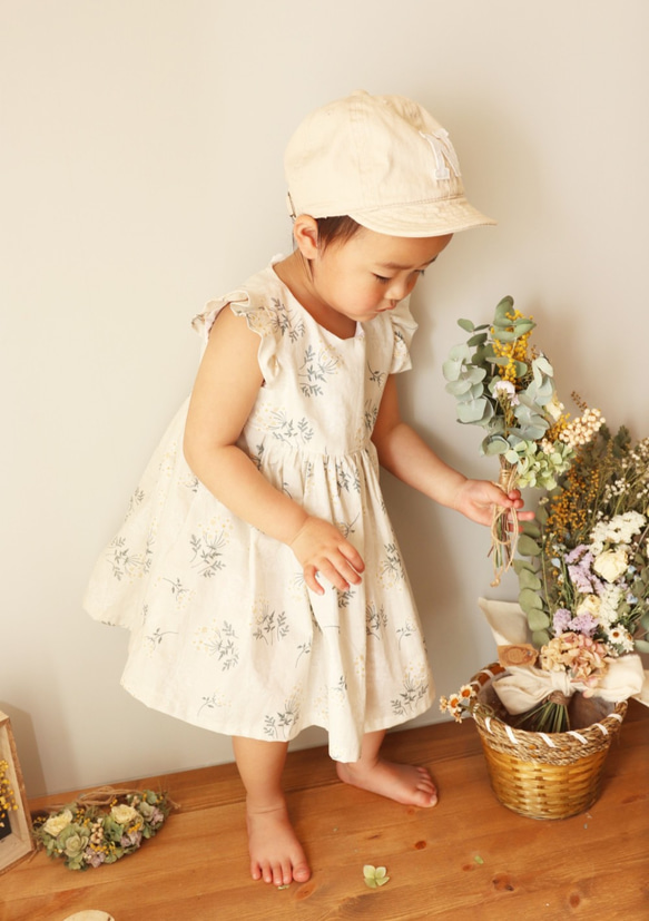 110】花柄フリルワンピース＊ 子供服 ＊aka＊ 通販 9220899｜Creema