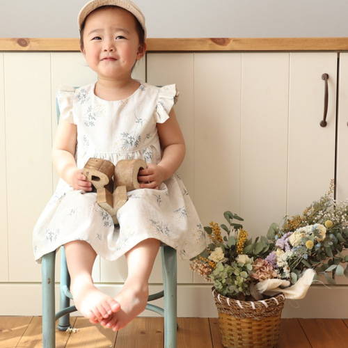 120㎝　フリルワンピース 120】花柄フリルワンピース＊ 子供服 ＊aka＊ 通販 9220901