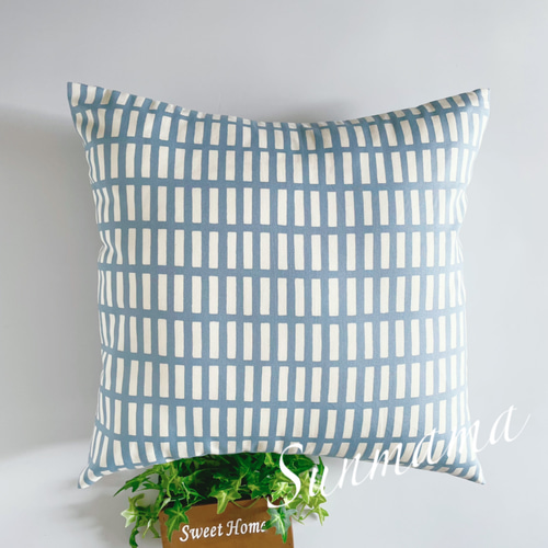 残りわずか 北欧 クッションカバー 気分が上がる 爽やか ブルー系