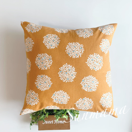 2枚セット 北欧調 クッションカバー オレンジ 秋冬 クッション