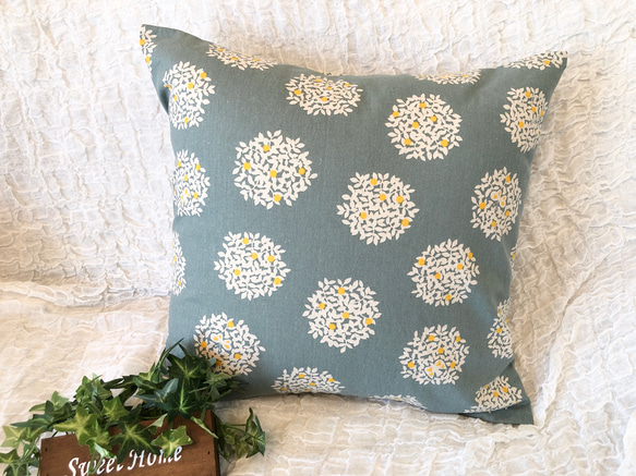 数量限定入荷　2枚セット　北欧調　クッションカバー　グリーン系　ブルー系 2枚目の画像