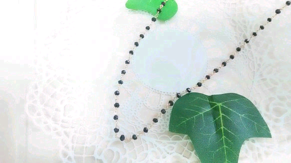 【 K14GF】ブラックスピネルネックレス(No.1010-40)