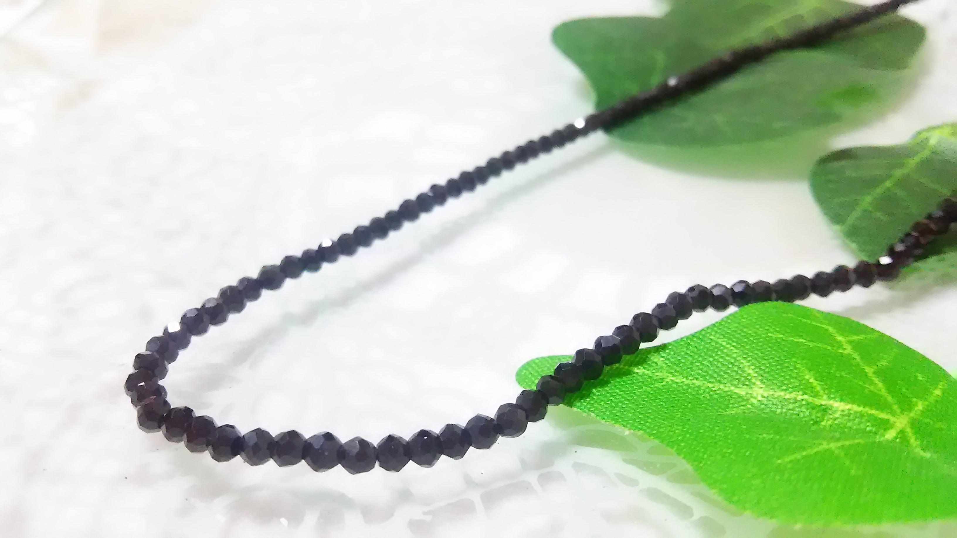 【受注製作】ブラックスピネルネックレス(No.085-50)