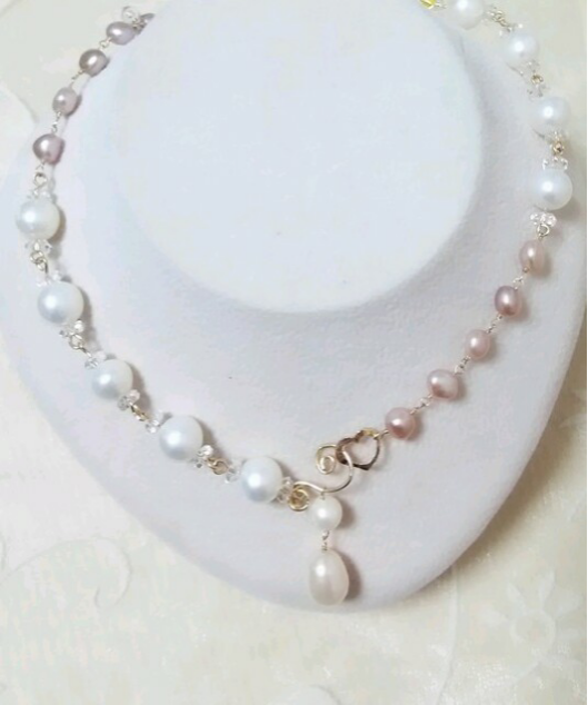 【K14GF】淡水パールのネックレス(No.364) 4,260円