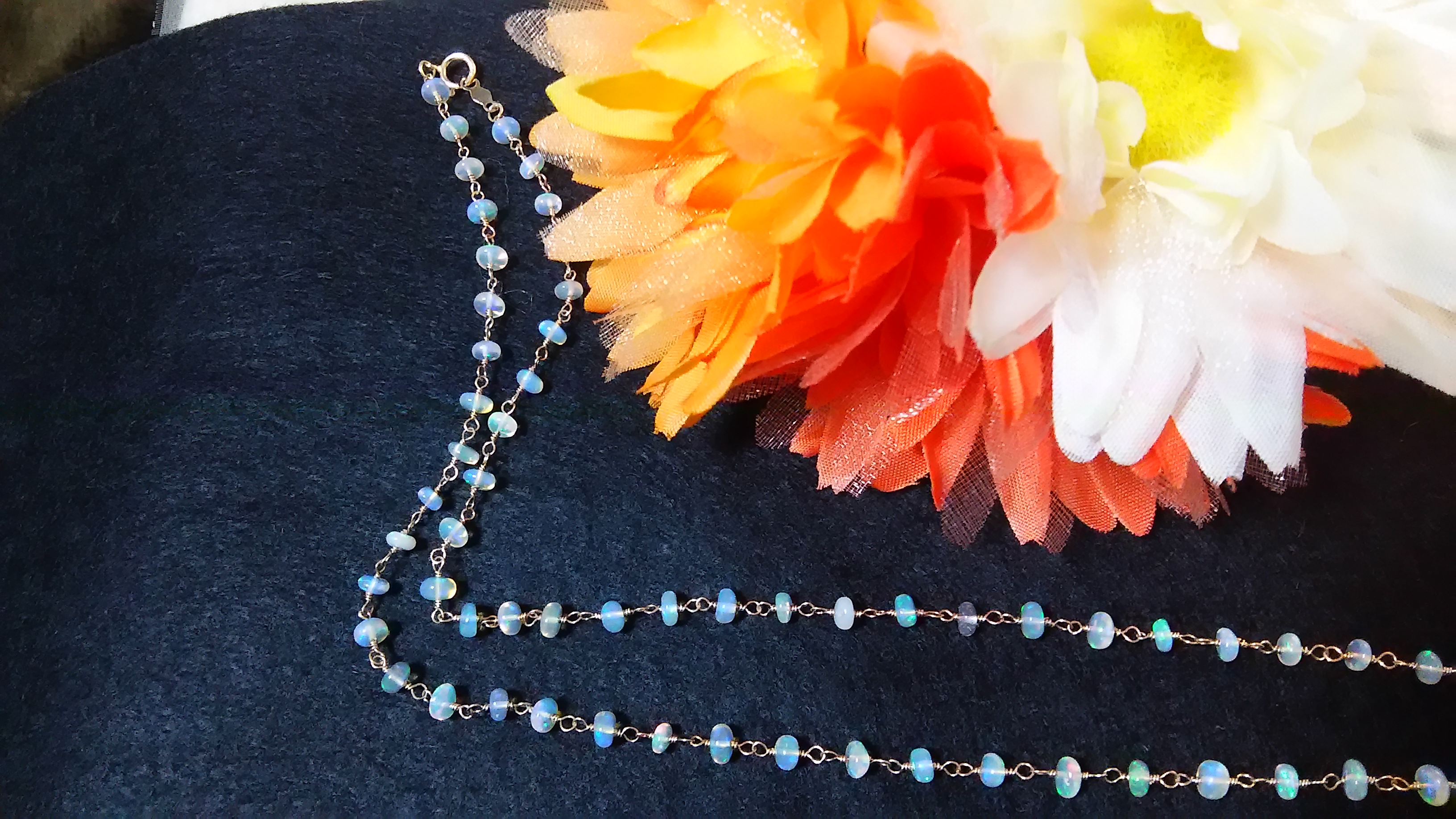 【K14GF】オパールネックレス50㎝(No.134)