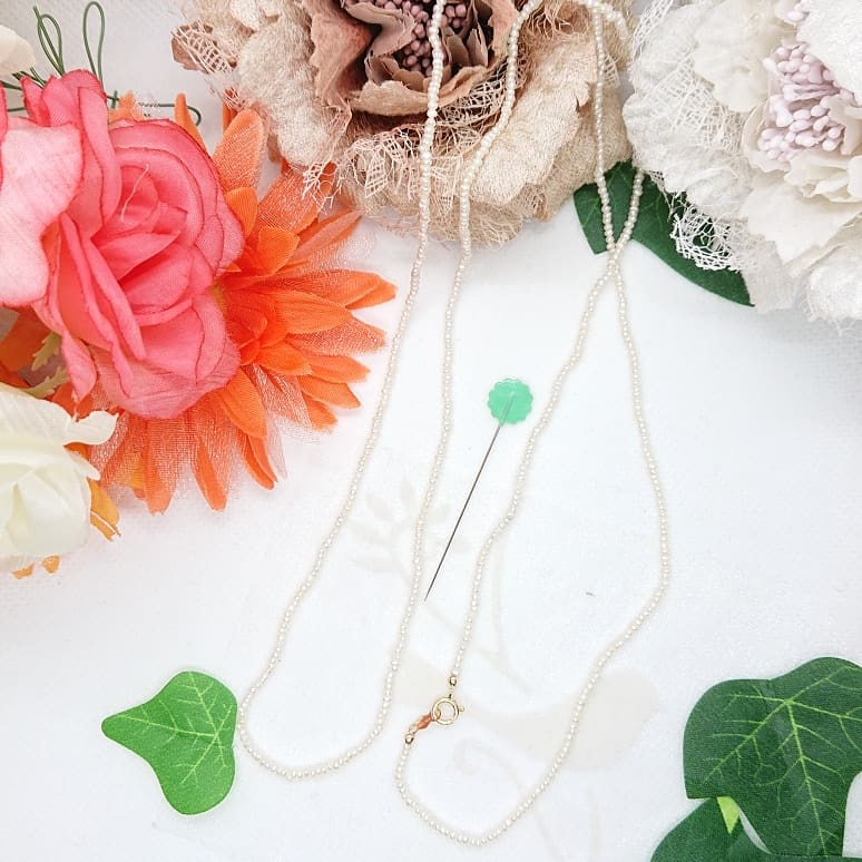 【K14GF】シードパールのロングネックレス(No.700)