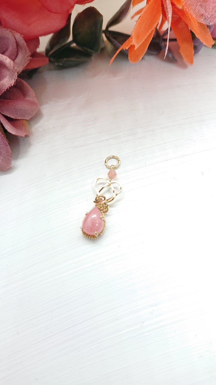 【14KGF】インカローズのペンダントトップ(No.751)