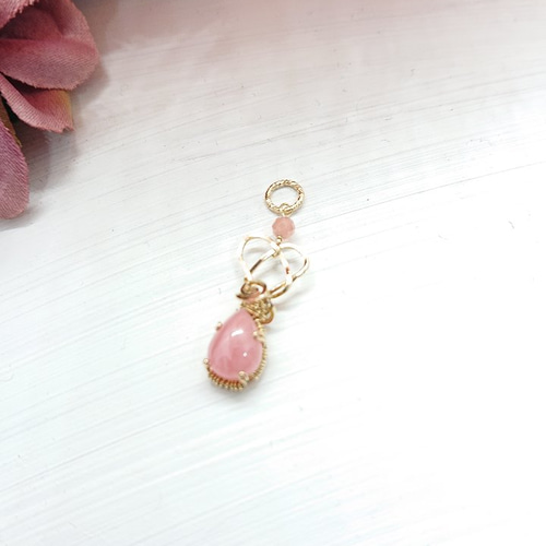 14KGF】インカローズのペンダントトップ(No.751) ネックレス