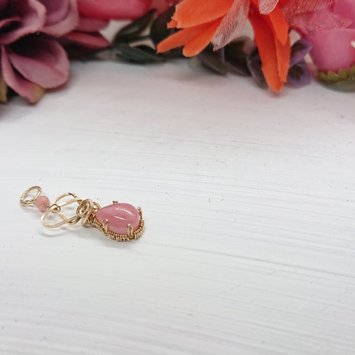 14KGF】インカローズのペンダントトップ(No.751) ネックレス