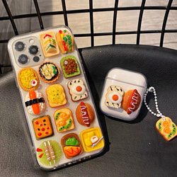 食品サンプル　iPhoneケース　airpods ケース　airpods proケース　食パン　食べ物　ホットドッグ　 5枚目の画像