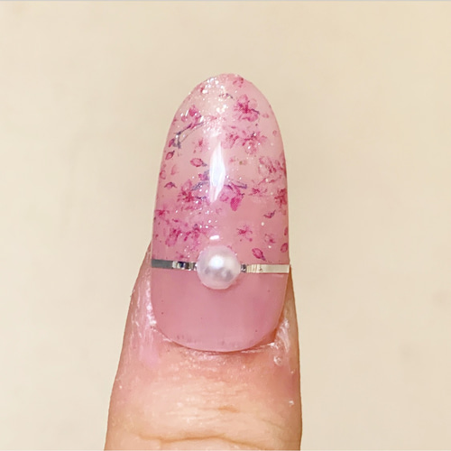 【コネクタ付き！すぐにお使い頂けます】ネイルチップ 桜ピンク コネクタ付き！すぐにお使い頂けます】ネイルチップ 桜ピンク
