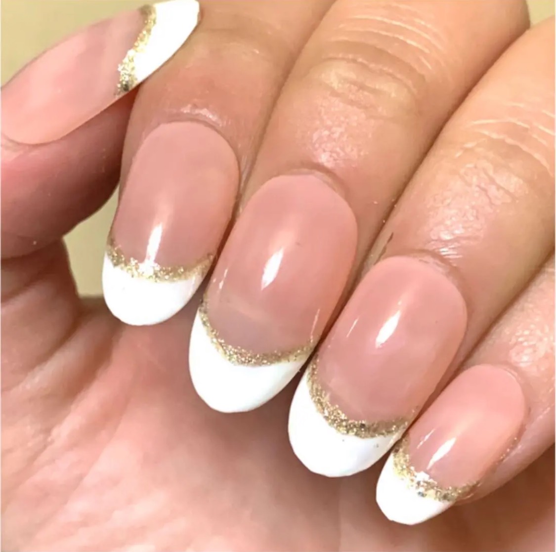 ♡ワンポイントフレンチ♡ ネイルチップ　ハンドメイド ♡ワンポイントフレンチ♡ ネイルチップ ハンドメイド