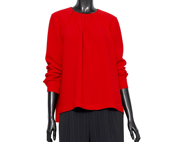 シャーリングブラウス 