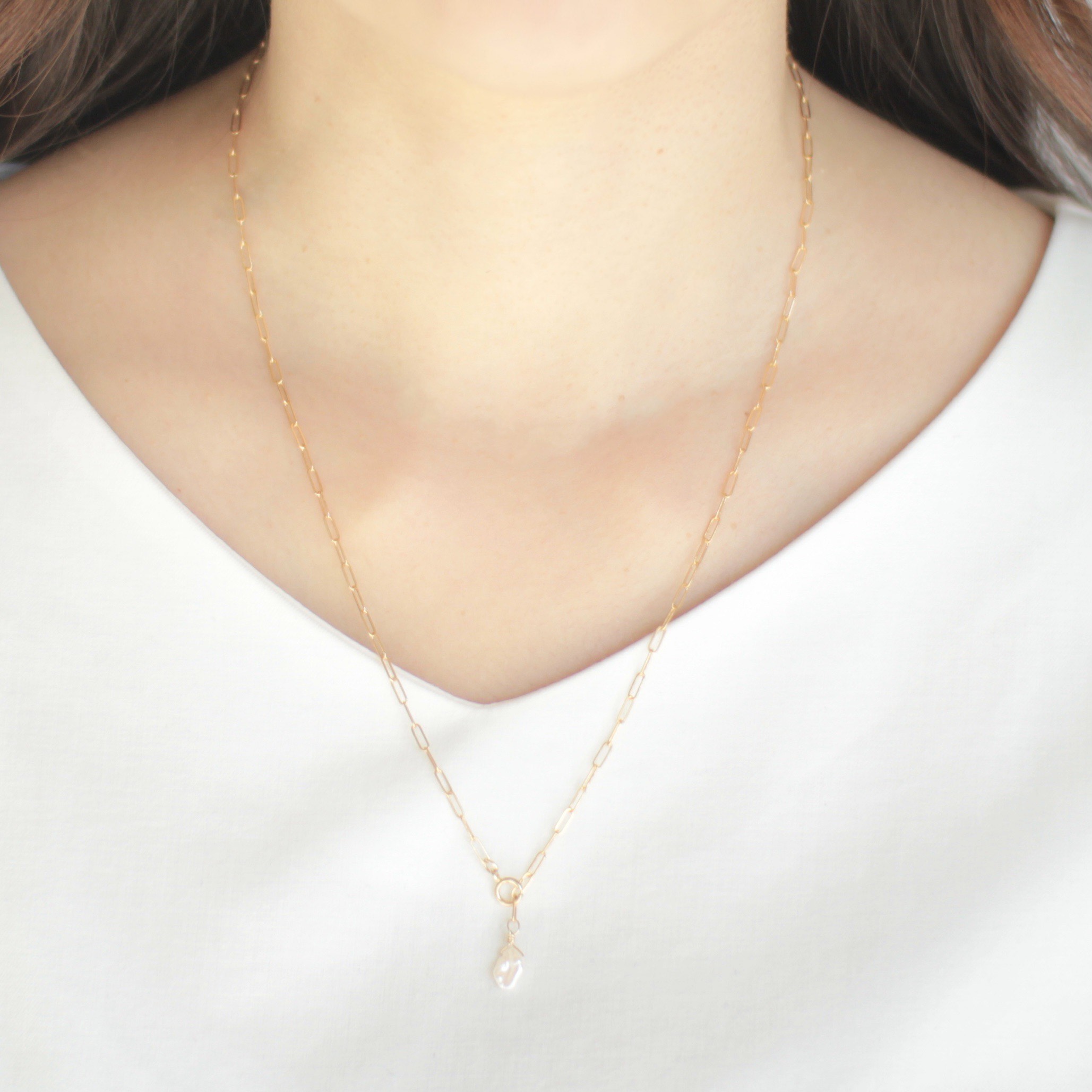 CLUE 14kgf  2way小粒バロックパールのネックレス