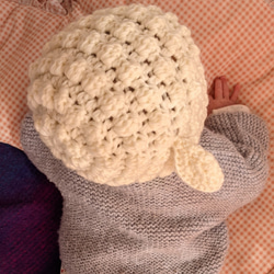 ヒツジの帽子 ボンネット ベビー 0-12ヶ月 4枚目の画像