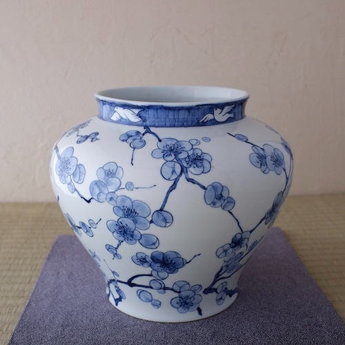 染付梅文壺 一輪挿し・花瓶・花器 双眸（そうぼう）soubou 通販