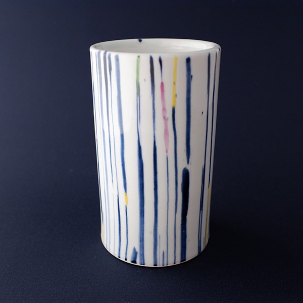 色絵木賊(とくさ)文筆筒