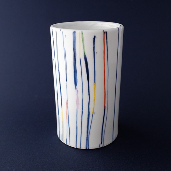 色絵木賊(とくさ)文筆筒