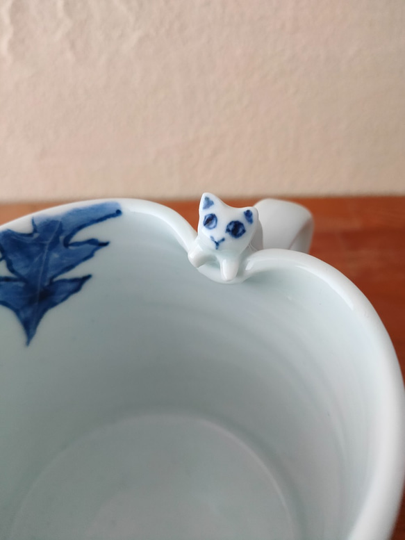 【受注生産】マグカップ「白猫・たんぽぽ」 3枚目の画像