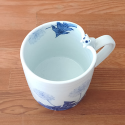 【受注生産】マグカップ「白猫・たんぽぽ」 5枚目の画像