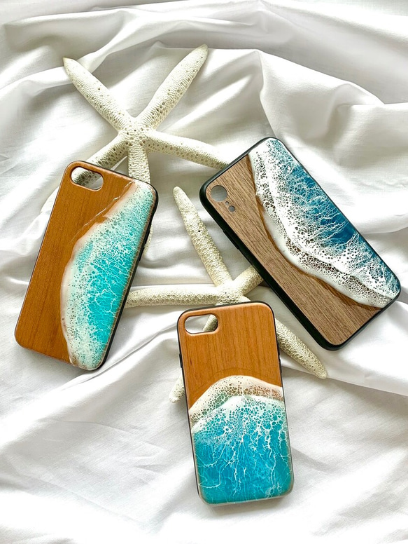海 iPhoneケース スマホケース レジンアート iPhoneケース・カバー 