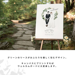 ウェルカムボード 似顔絵　水彩　イラスト wedding 結婚式　データ納品 3枚目の画像