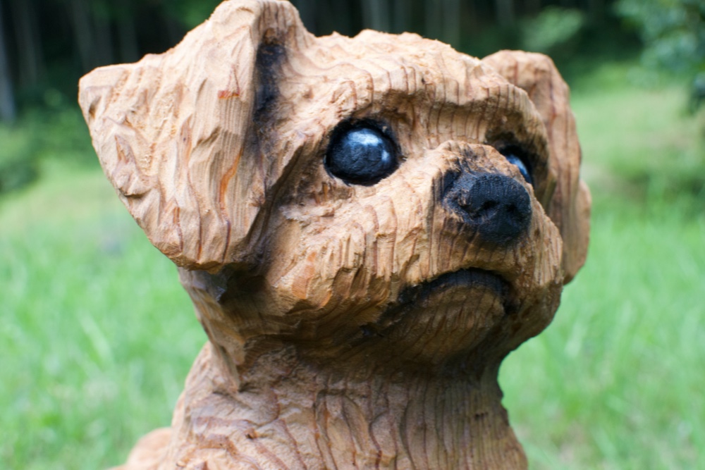 チェンソーアート 柴犬の子犬 その他
