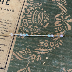[定做]莫爾斯線〜愛〜項鍊項鍊（法國古董珠子） 第1張的照片