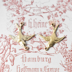 （金或銀）施華洛世奇水滴和燕子耳環 第7張的照片
