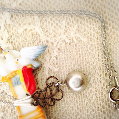 【美品！】クリスタル　ヴィンテージネックレス&イヤリングセット　カッティング オガワカズオ ネックレス イヤリングセット ダイヤモンド 0.53ct